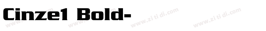 Cinze1 Bold字体转换